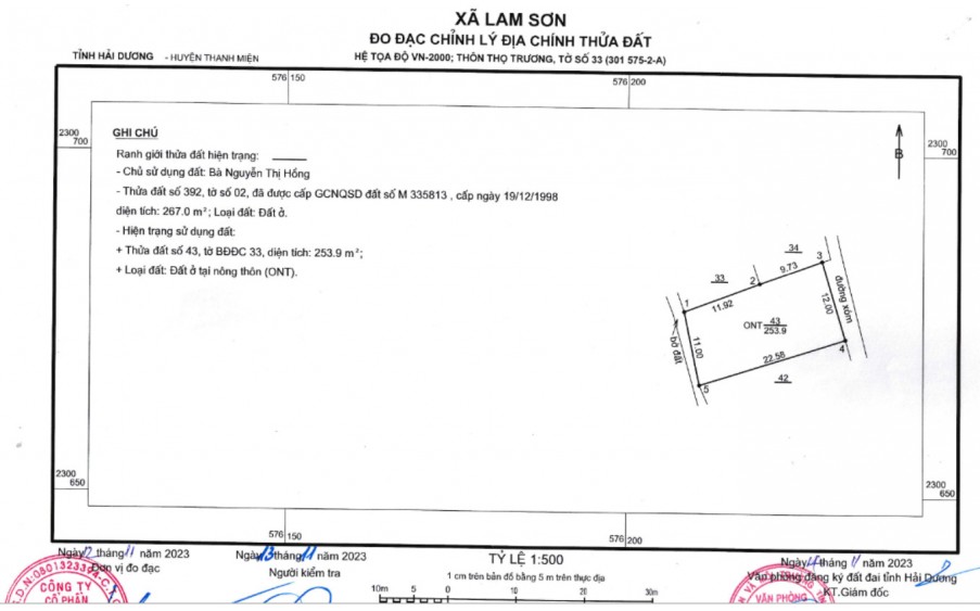 Đất thổ cư tại Quán Khoang Lam Sơn Thanh Miện Hải Dương ngay cạnh trường THPT Thanh Miện sau lưng hạt QLGT đường bộ